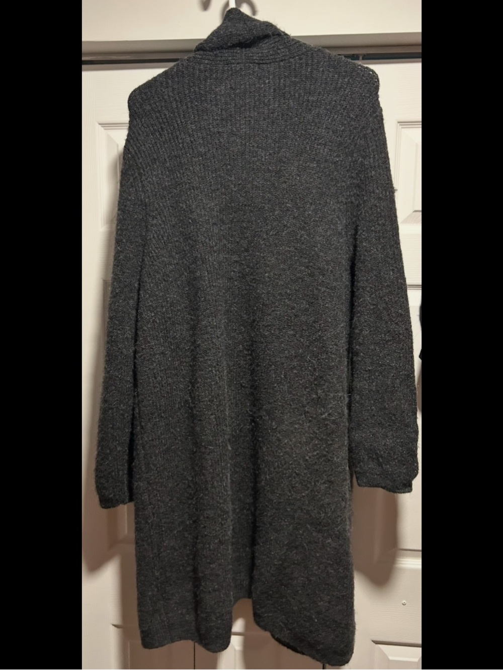 Ava & Viv Dark Gray Open-Front Long Cardigan - Picture 2 of 5